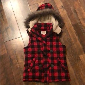 Buffalo plaid vest by Mossimo